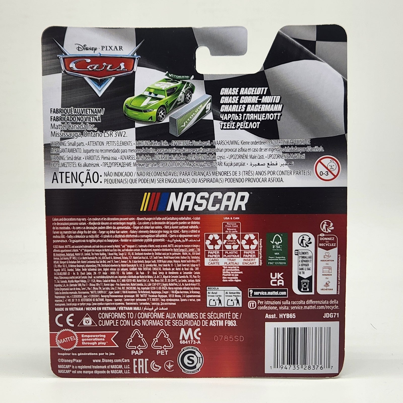 NEW IN BOX 2025 Chase Racelott Disney Pixar Cars 1:55 Nascar Diecast 4