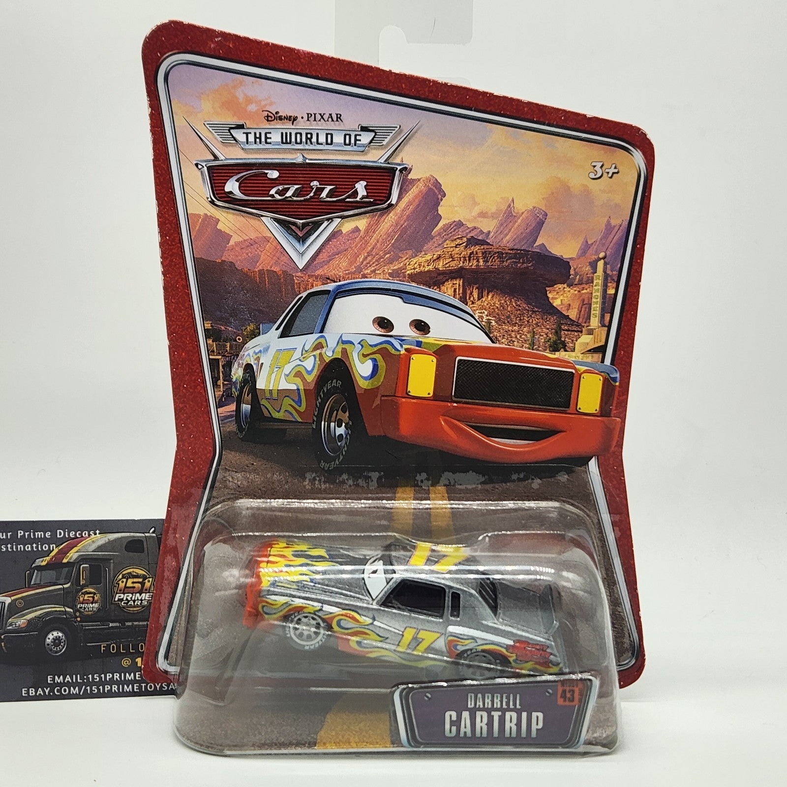 Darrell Cartrip #43 Disney Pixar The World of Cars 2008 1:55 Diecast Mattel0