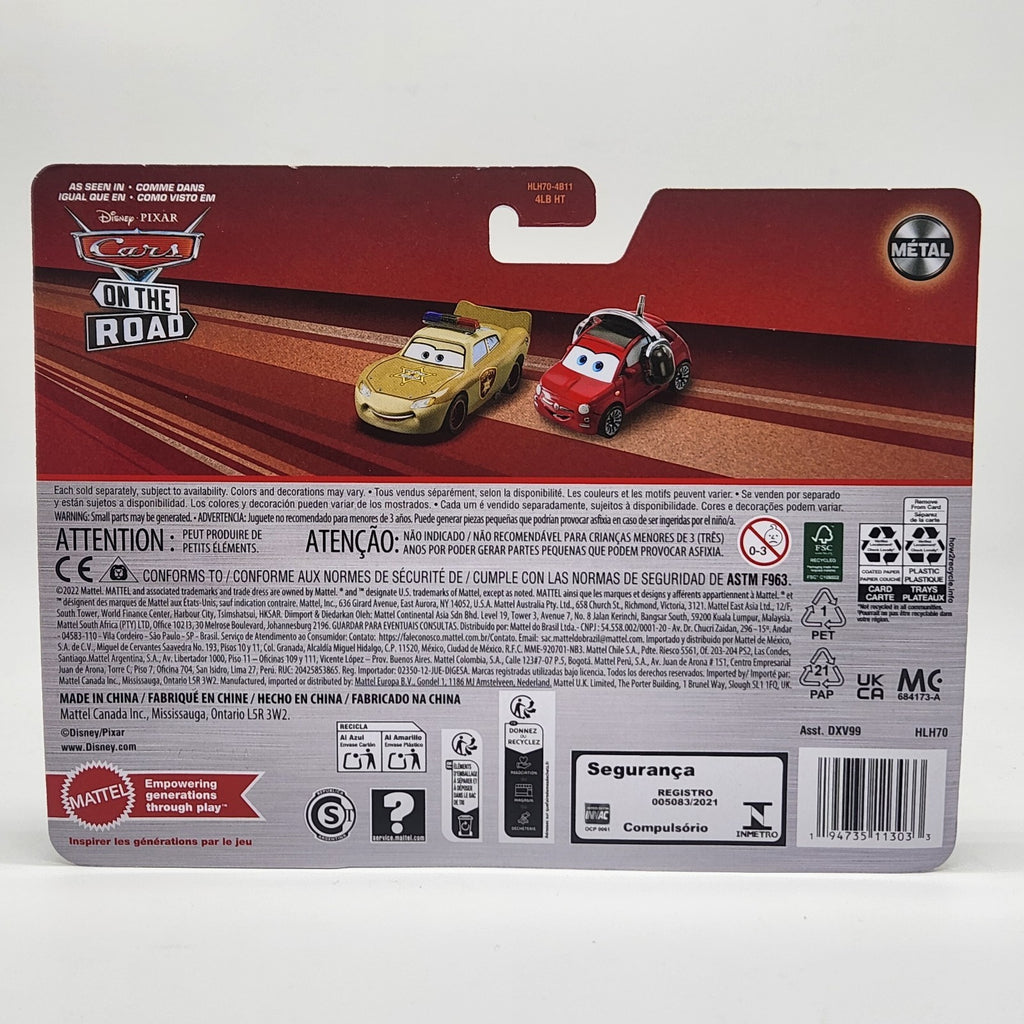 DISNEY PIXAR CARS LIGHTNING MCQUEEN DEPUTY HAZZARD BELLA CADAVRE 2026 2 PACK3