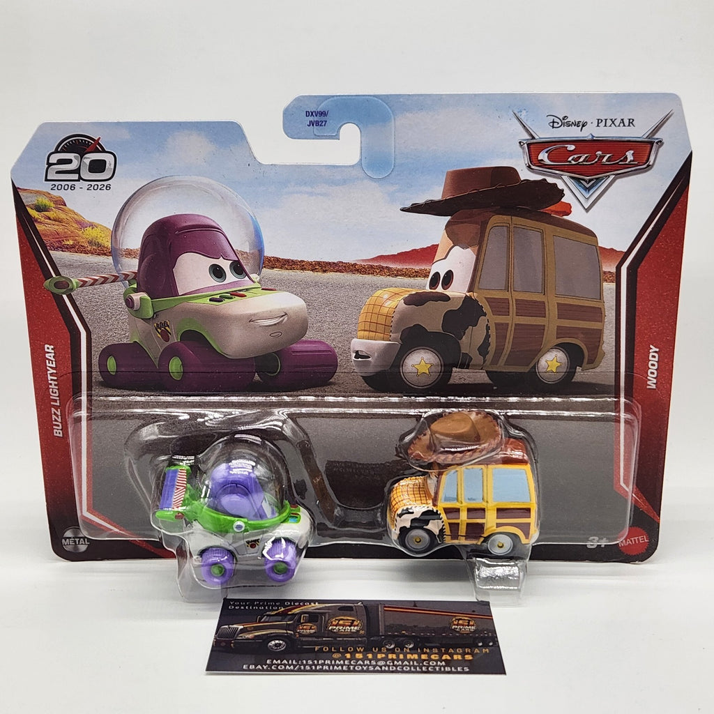 Disney Pixar Cars 20th Anniversary Toy Story Buzz Lightyear Woody 2-Pack 20260
