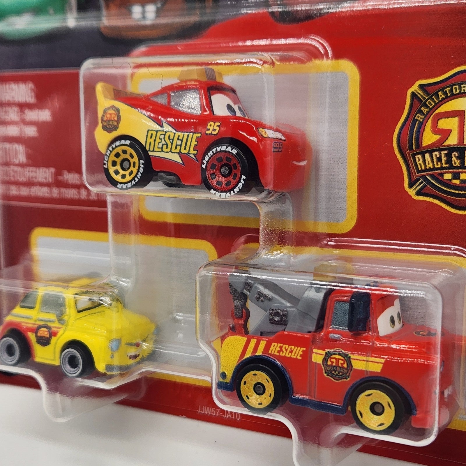 DISNEY PIXAR CARS MINI RACERS RACE RESCUE LUIGI MCQUEEN MATER 3 PACK0