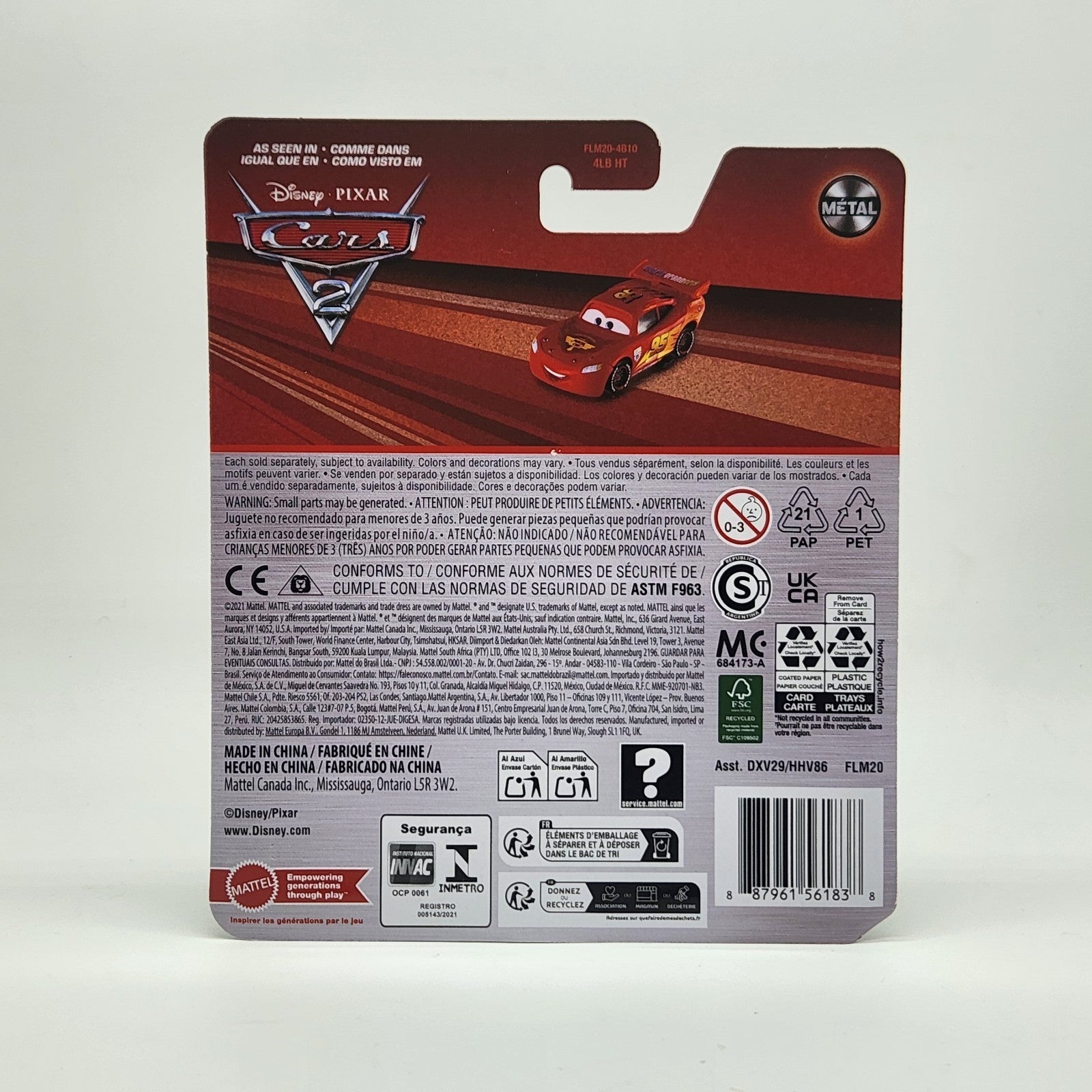 Lightning Mcqueen With Racing Wheels 2025 Disney Pixar Cars 1:55 WGP2
