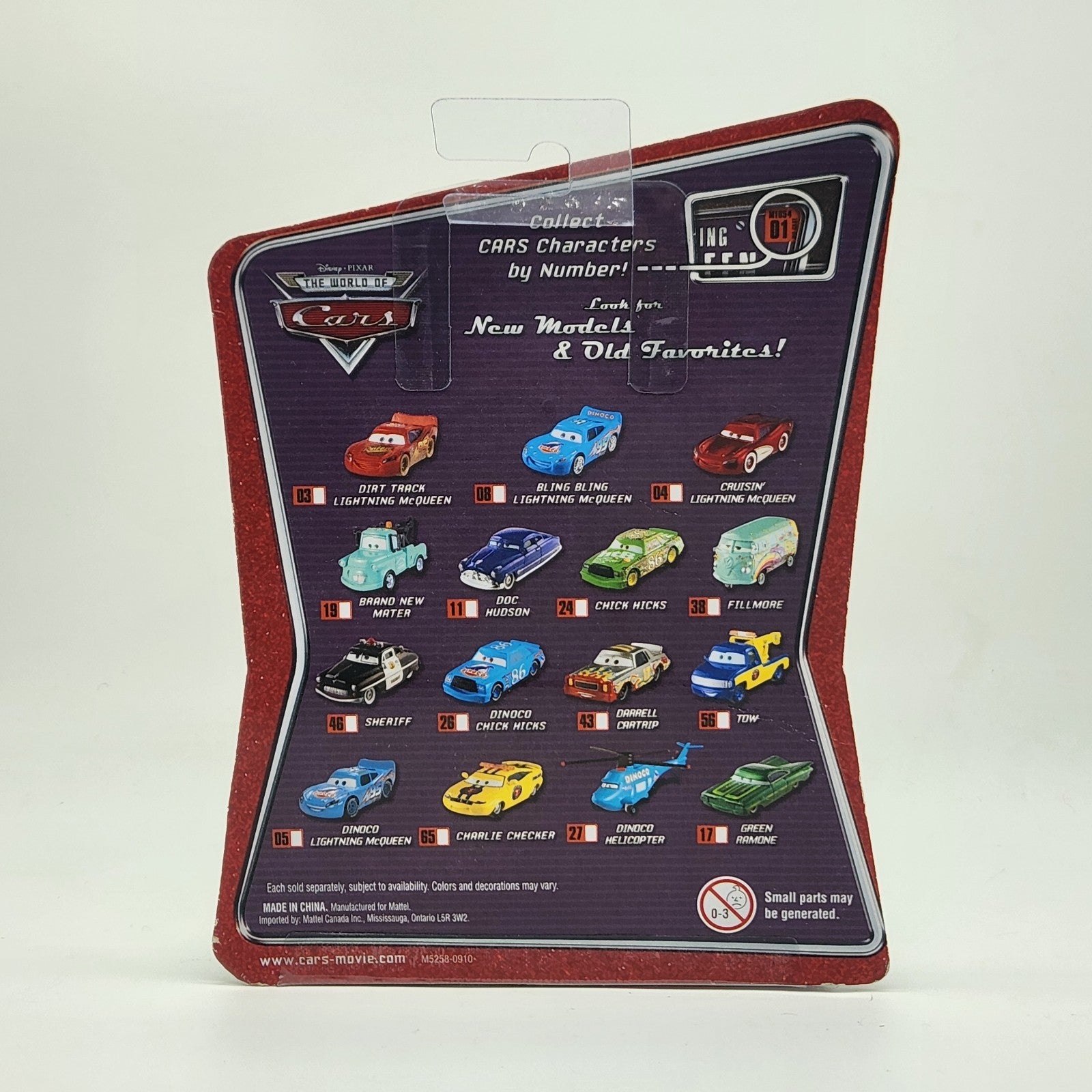 Disney Pixar Cars Charlie Checker #65 World Of Cars 2008 Piston Cup Pace Car2