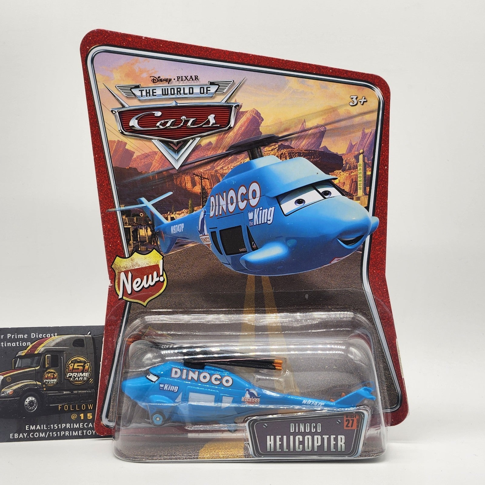 Mattel Disney Pixar The World of Cars #27 Diecast Dinoco Helicopter 20080