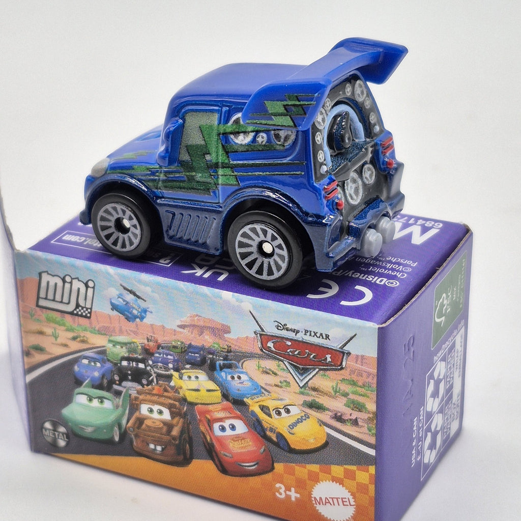 DJ Tuners Disney Pixar Cars Mini 1:87 Scale Diecast Toy Car Blue Mattel NEW1