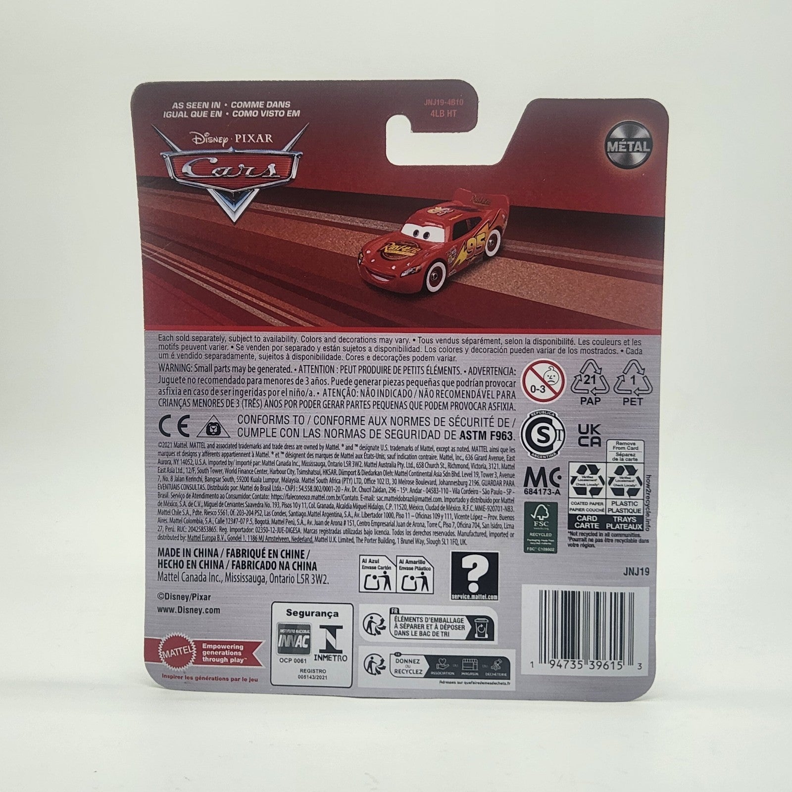 White Walls Lightning Mcqueen 2026 Disney Pixar Car 1:55 Diecast Mattel Toy Car2