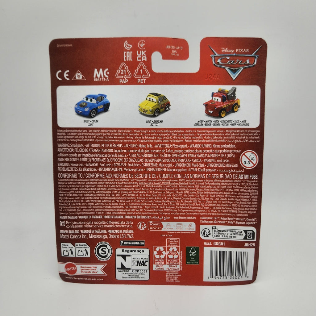 Disney Pixar Cars Mini Racers Race And Rescue Mater Sally And Luigi Diecast Cars2
