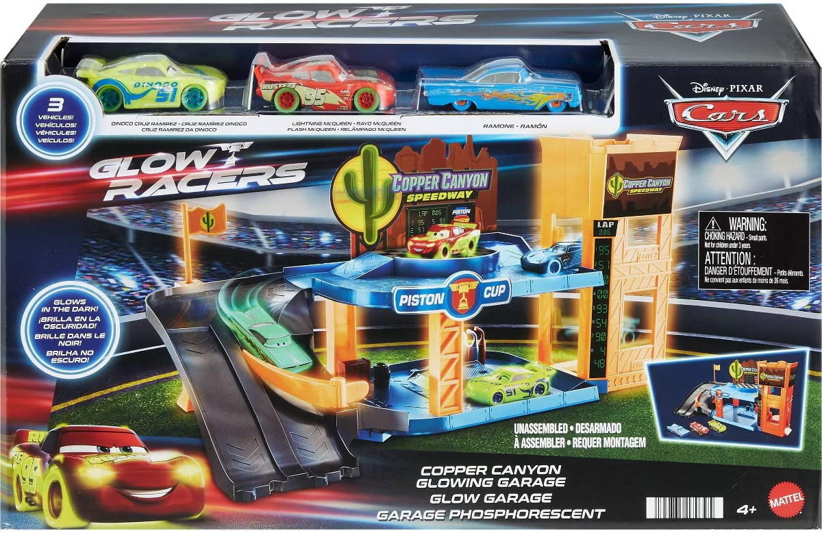 Copper Canyon Glowing Garage 2025 Disney Pixar Cars Playset 1:55 Target Mattel0