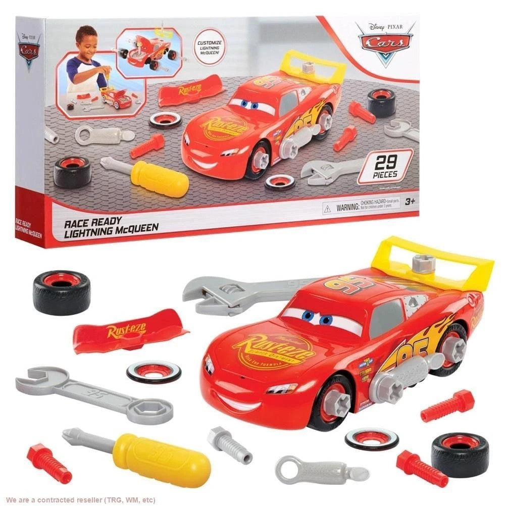Race Ready Lightning McQueen Kids Car Builder Playset Disney Pixar Cars Toy0