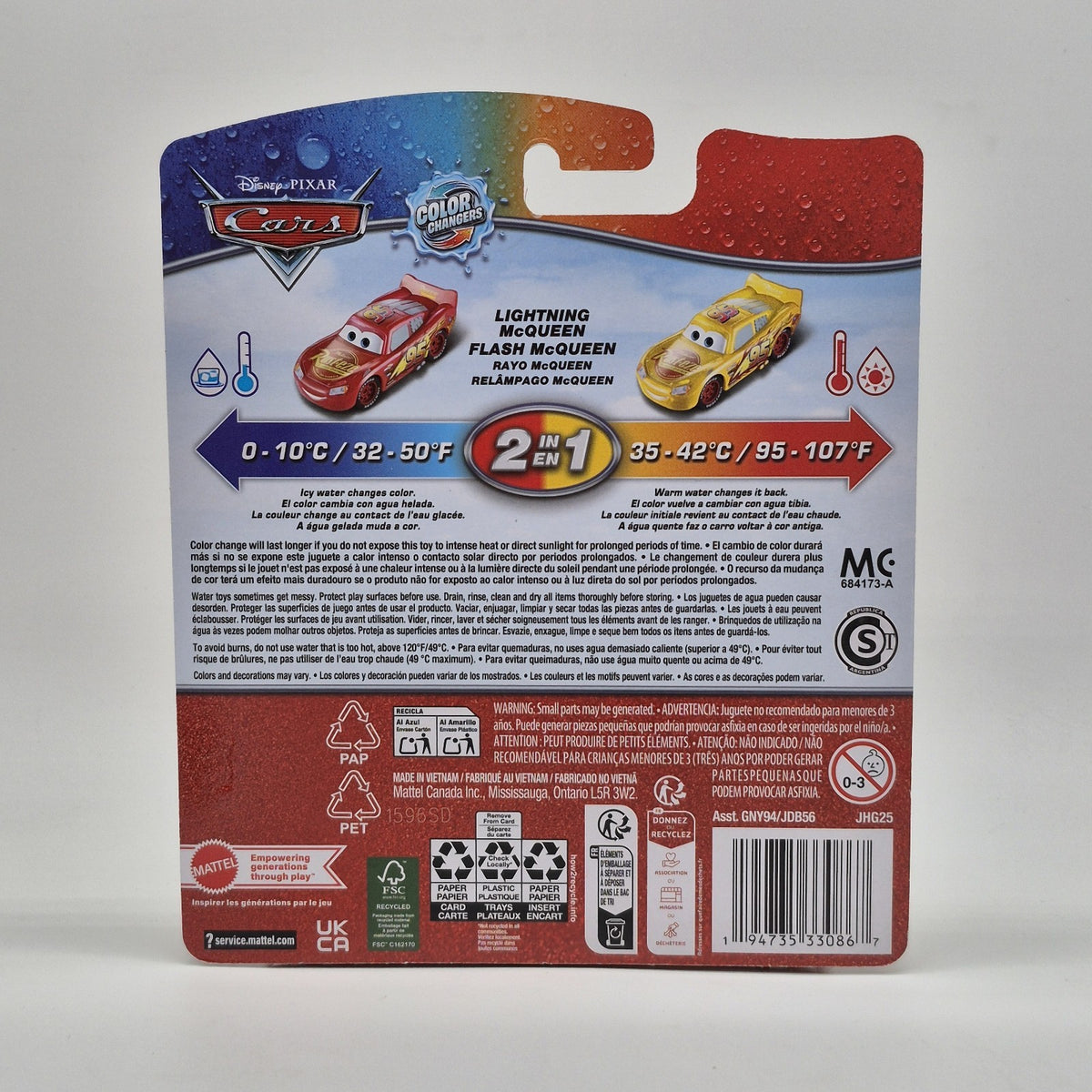 Cars 3 Lightning Mcqueen 2026 Disney Pixar Cars Color Changers 1:55 Red Yellow2