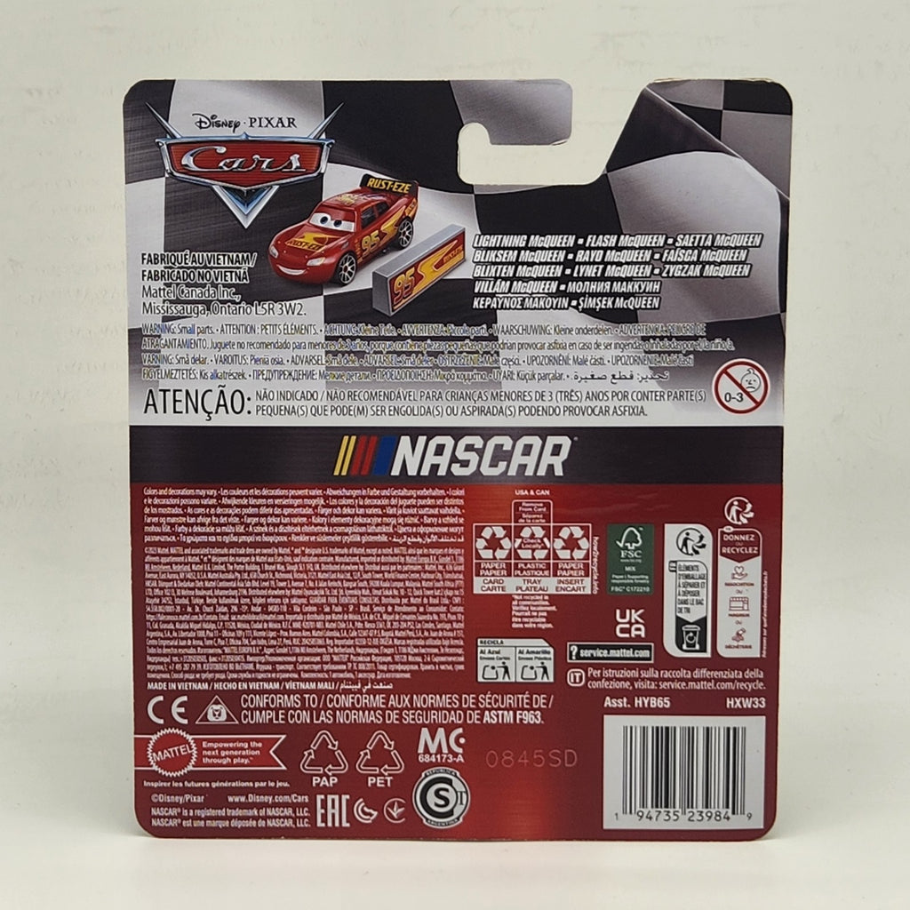 Lightning Flash Rayo McQueen Rust-Eze 95 Nascar #95 Disney Pixar Cars 2024 1:55 3