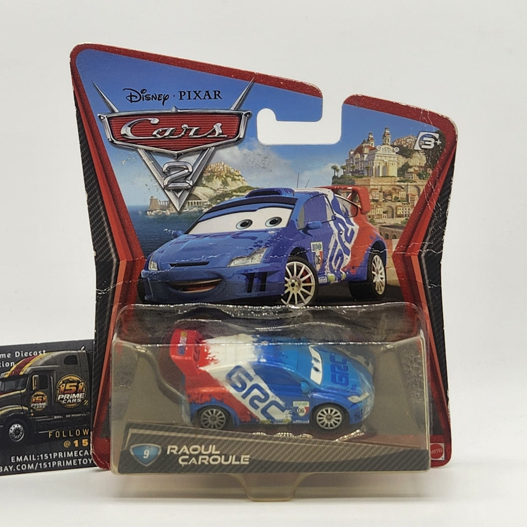 Cars 2 Raoul CaRoule #9 Disney Pixar Cars 1:55 Diecast Rally Racer0