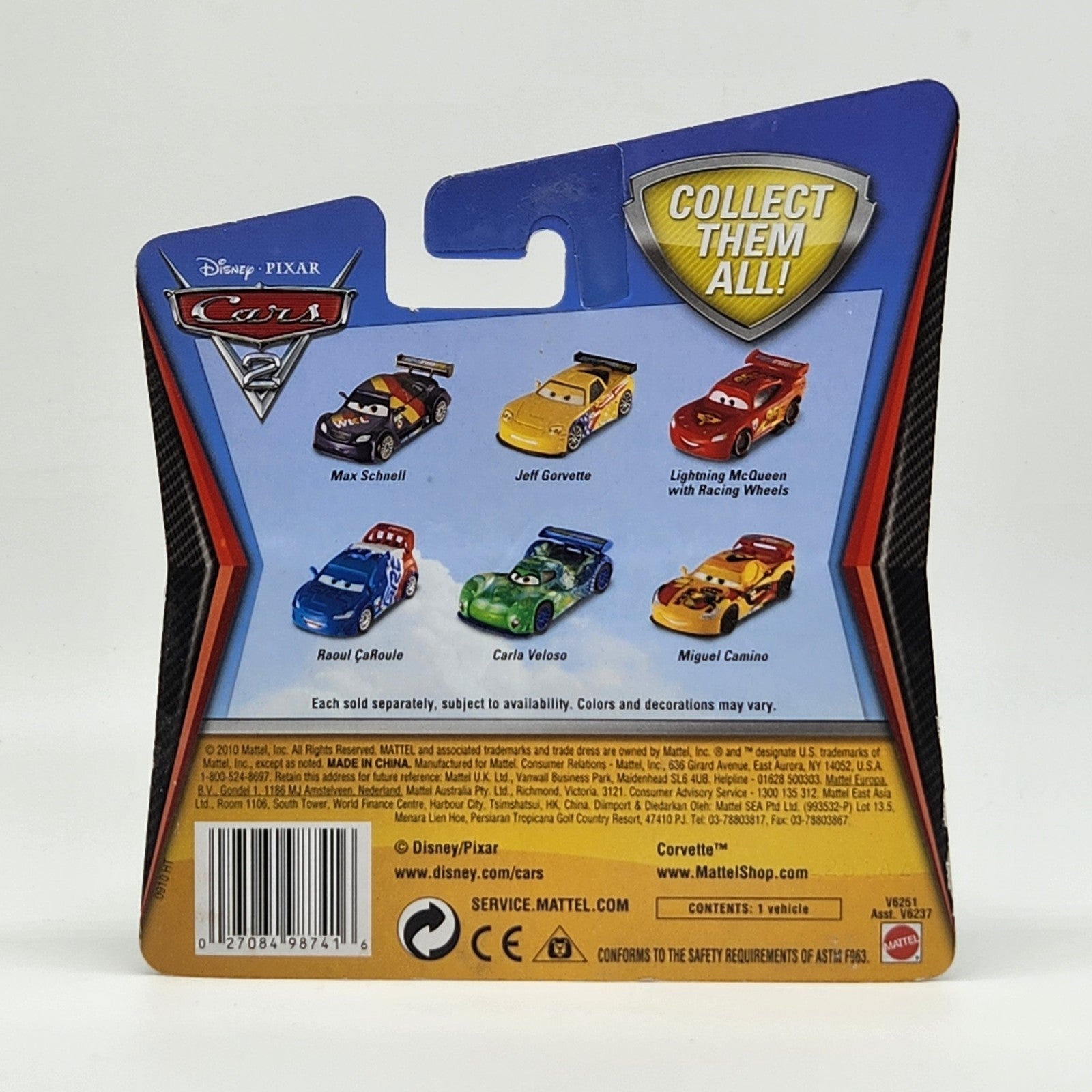 2011 Disney Pixar Cars 2 Synthetic Rubber Tires Lewis Hamilton diecast KMART2
