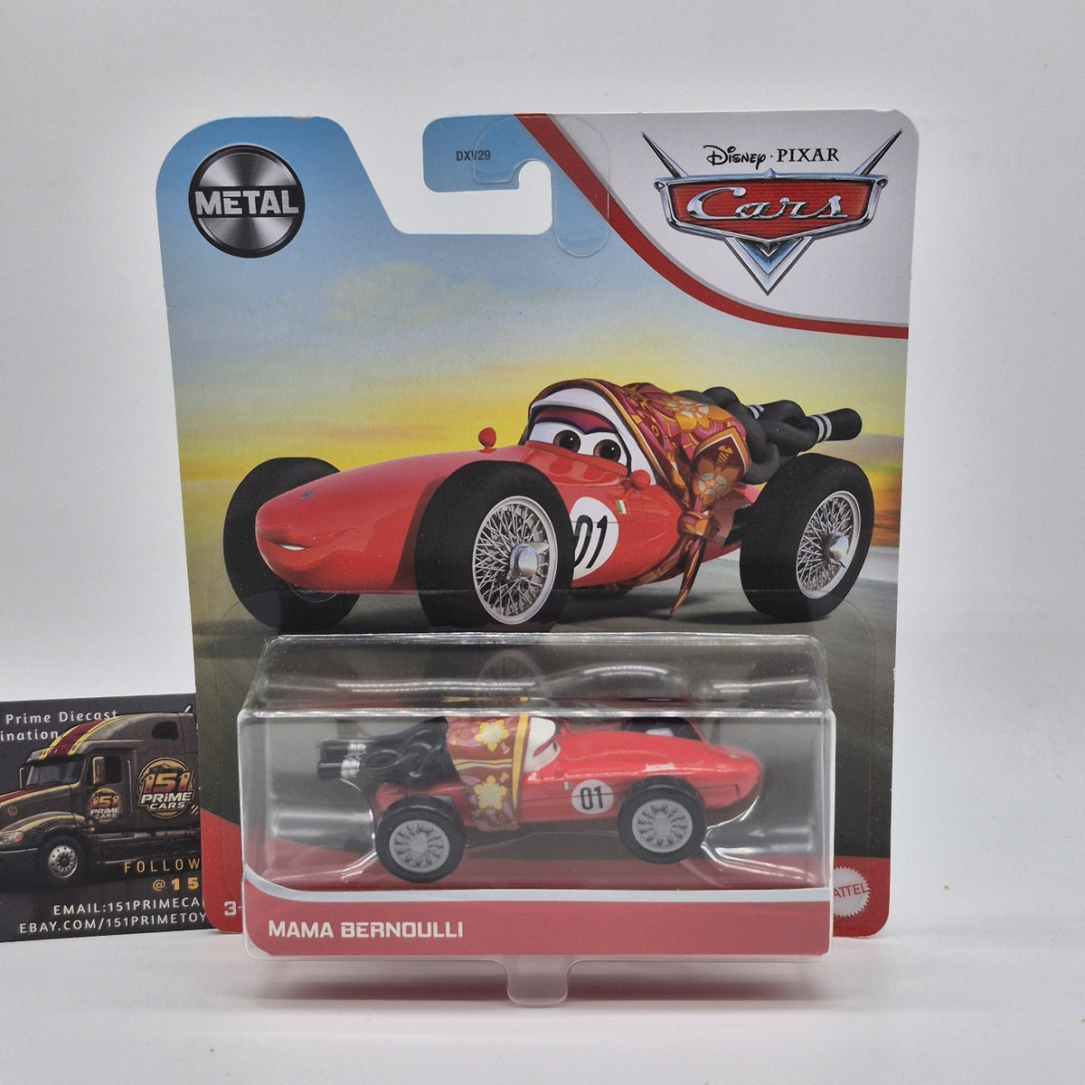 Disney Pixar Cars Mama Bernoulli Indy style car Metal series 2020 by Mattel New0