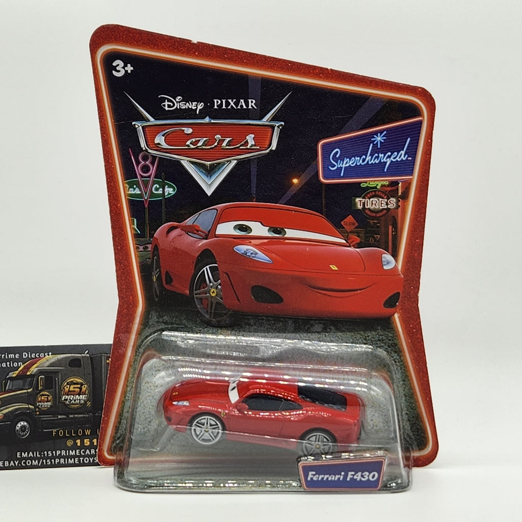 2007 Disney Pixar Cars Supercharged Ferrari F430 Mattel 1:55 Diecast Car0