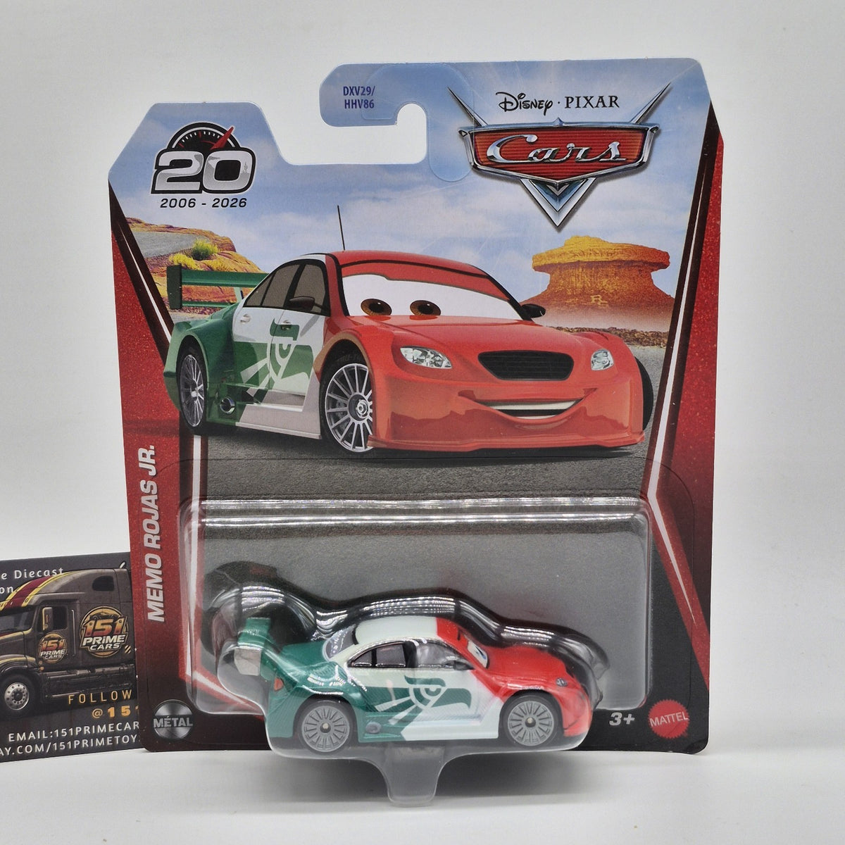 Memo Rojas Jr 20th Anniversary Disney Pixar Cars 1:55 Diecast 0