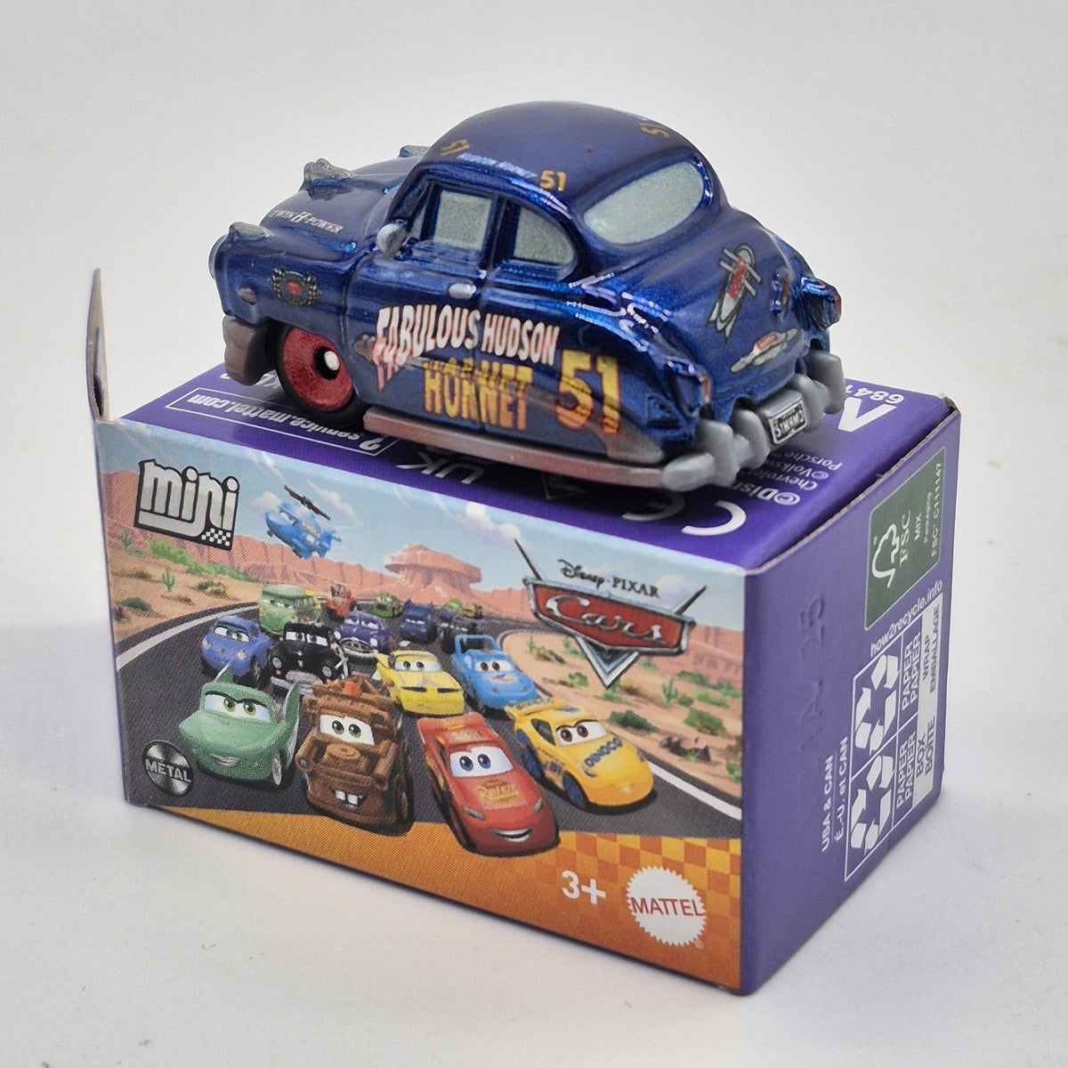 Metallic Fabulous Hudson Hornet Disney Pixar Cars Mini Racers 1:87 Diecast Toy1