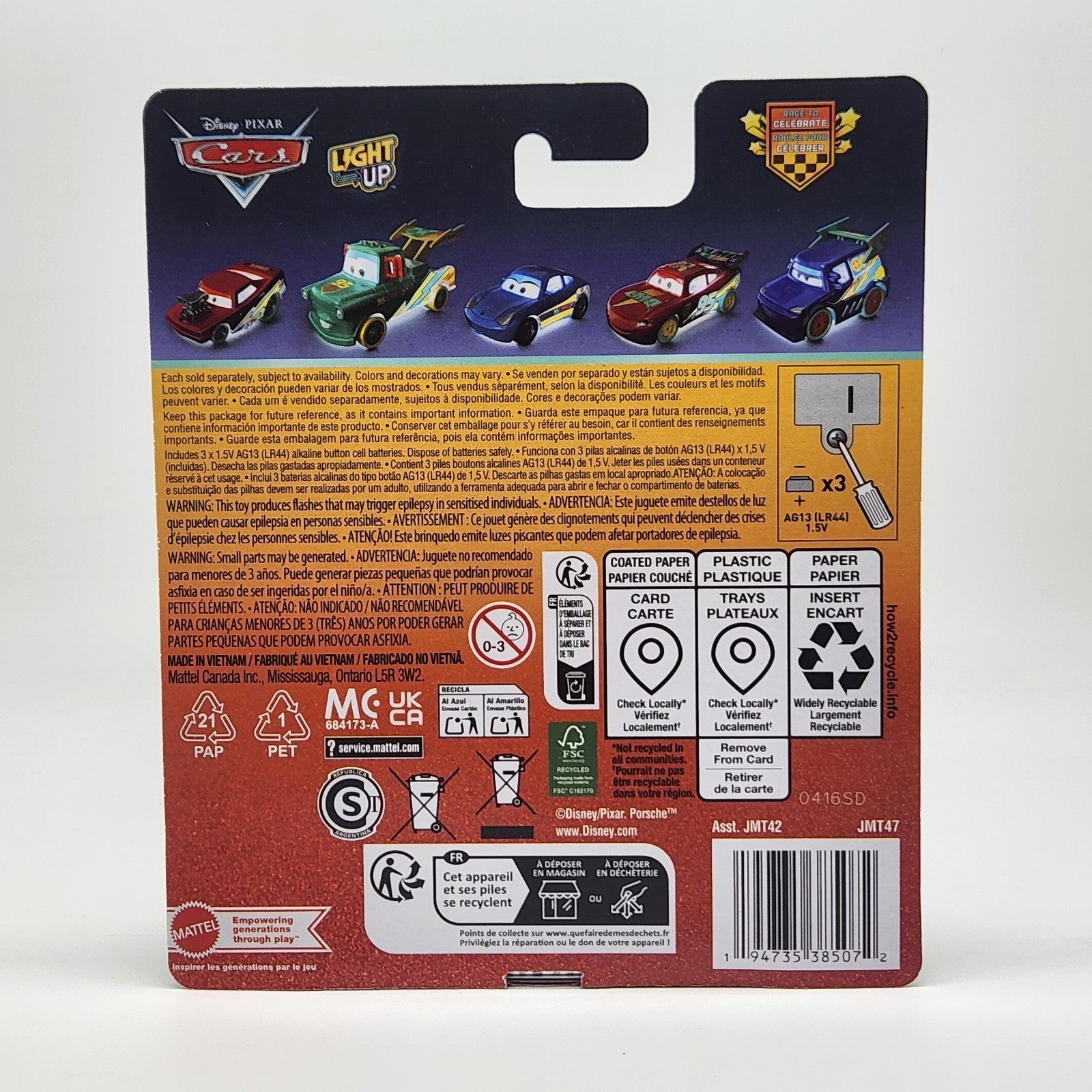 Disney Pixar Cars Race to Celebrate LIGHT UP WINGO New 20262
