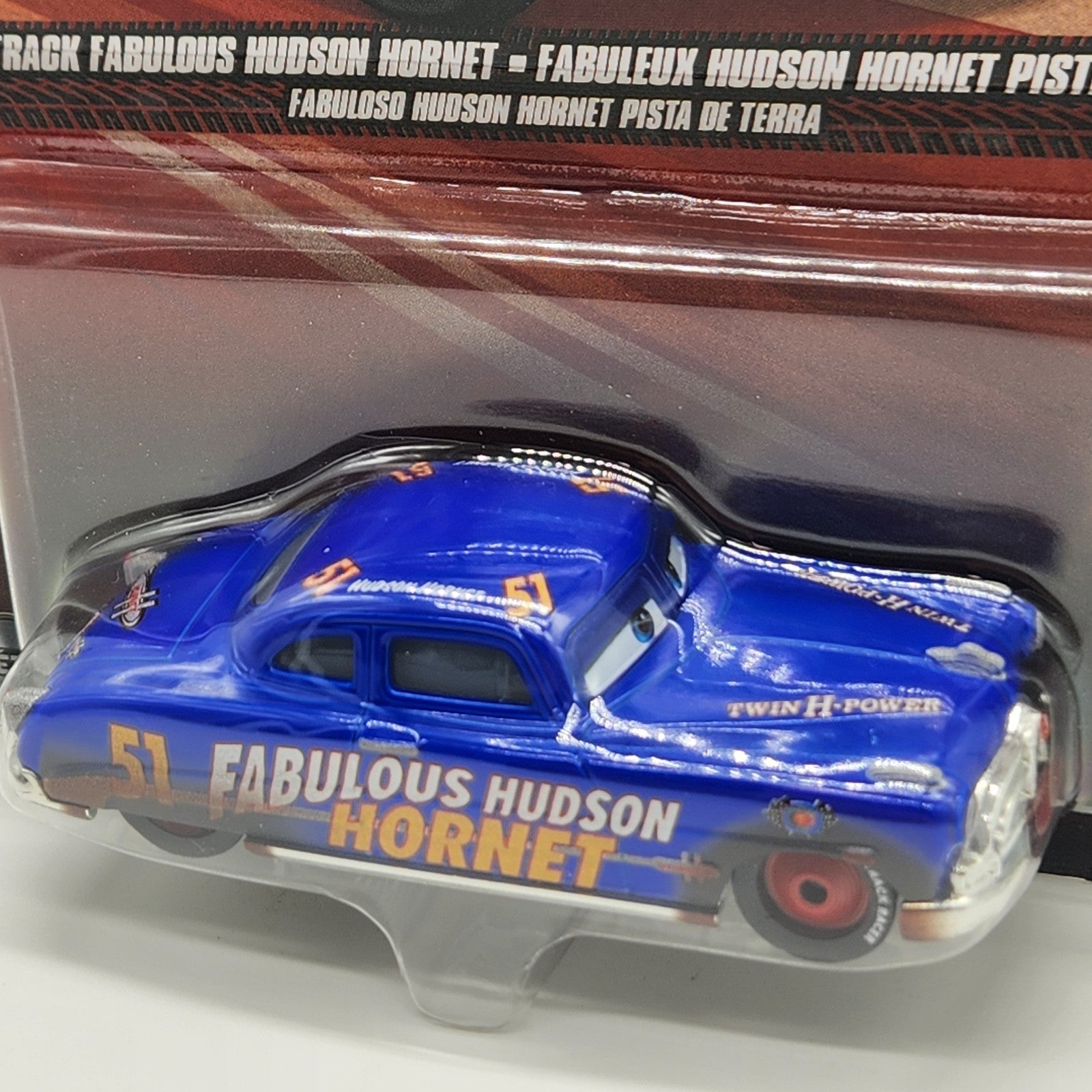 Disney Pixar Cars DIRT TRACK FABULOUS HUDSON HORNET Diecast 1:55 NEW1