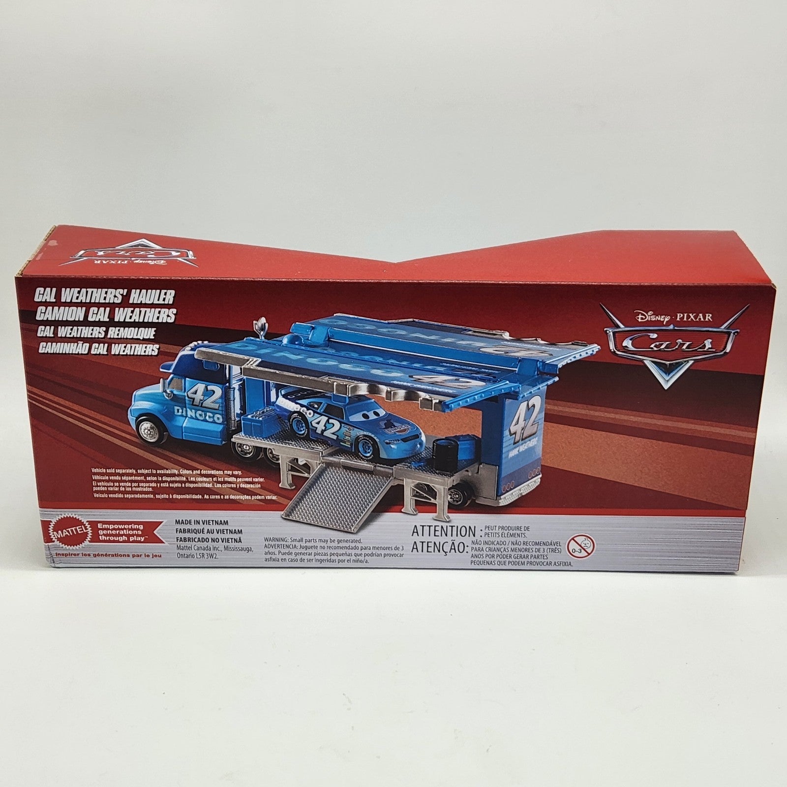 Disney Pixar Cars CAL WEATHERS HAULER Dinoco #42 Diecast Truck 1:553