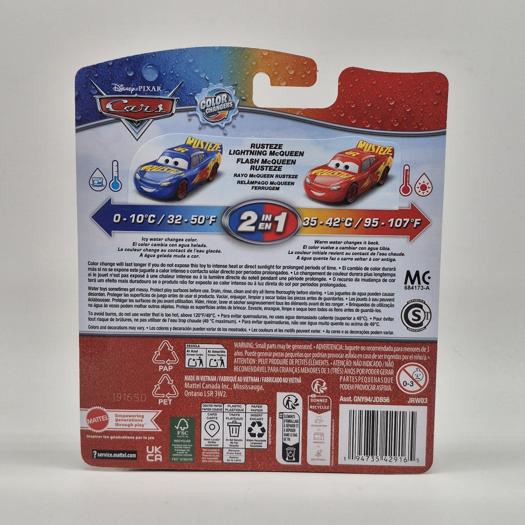 Disney Pixar Cars 2026 Color Changers Rusteze Lightning Mcqueen Toy Car2