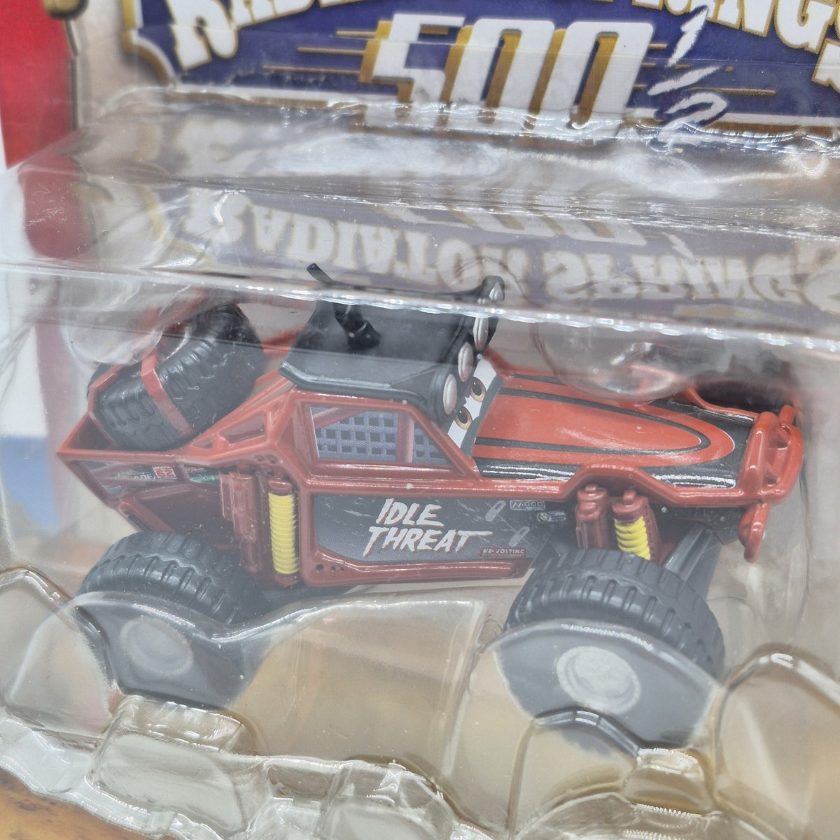 DISNEY PIXAR CARS THE RADIATOR SPRINGS 500 1/2 IDLE THREAT WITH OFF ROAD TIRES1