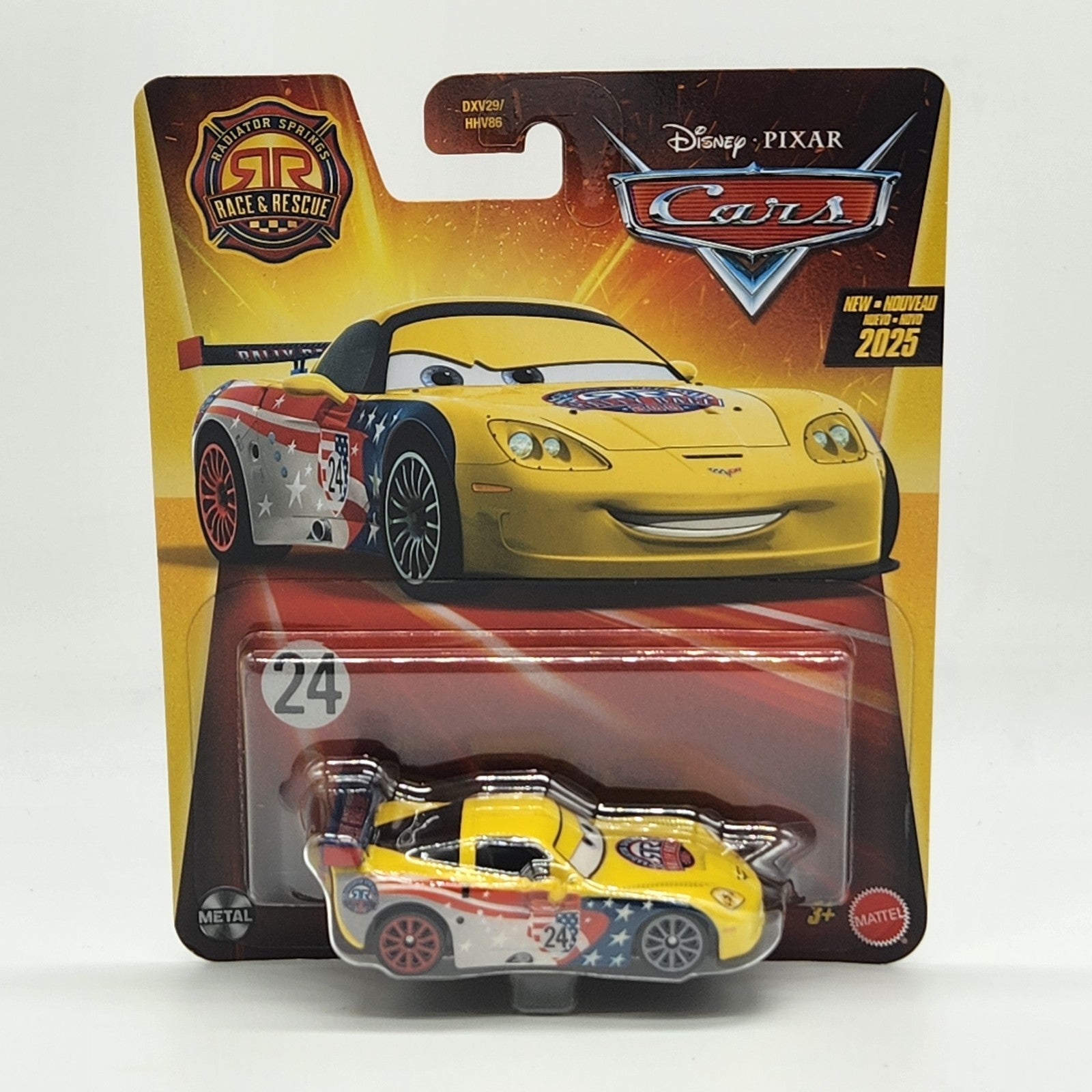 Disney PIXAR Cars Race & Rescue Jeff Gorvette Die-Cast 1:55 Metal Vehicle 20250