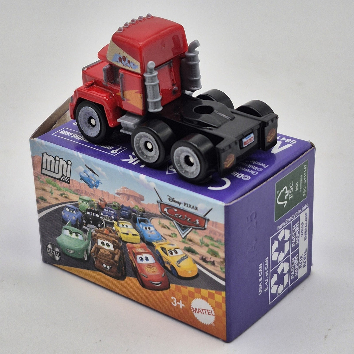 Jockey Flocko Mack 2025 Disney Pixar Cars Mini Racers Diecast Toy Truck1