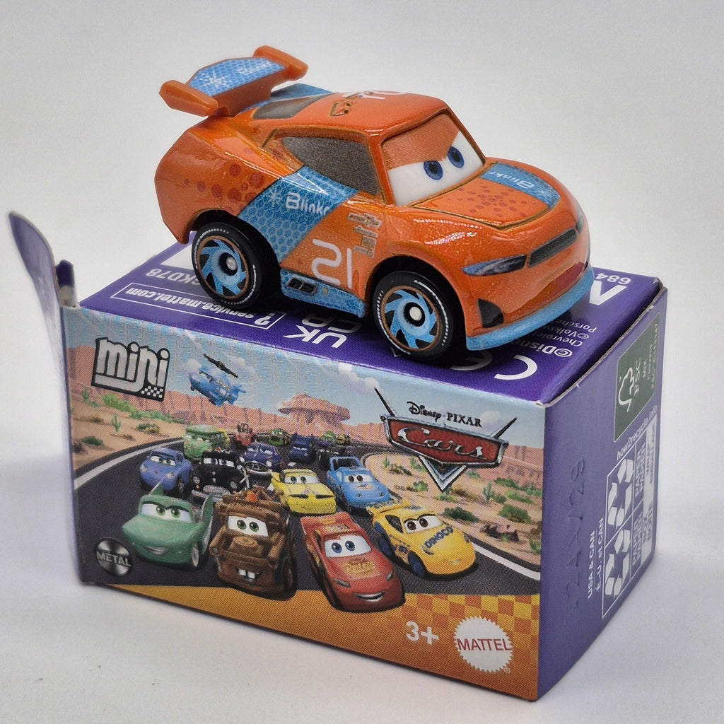 Ryan Laney Blinkr 2026 Disney Pixar Cars Series 3 Mini Racers 1:87 Diecast Toy0