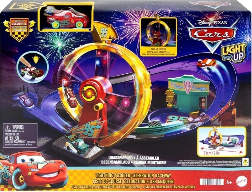 20th Anniversary Race To Celebrate Light Up Playset Track Disney Pixar Cars 20260