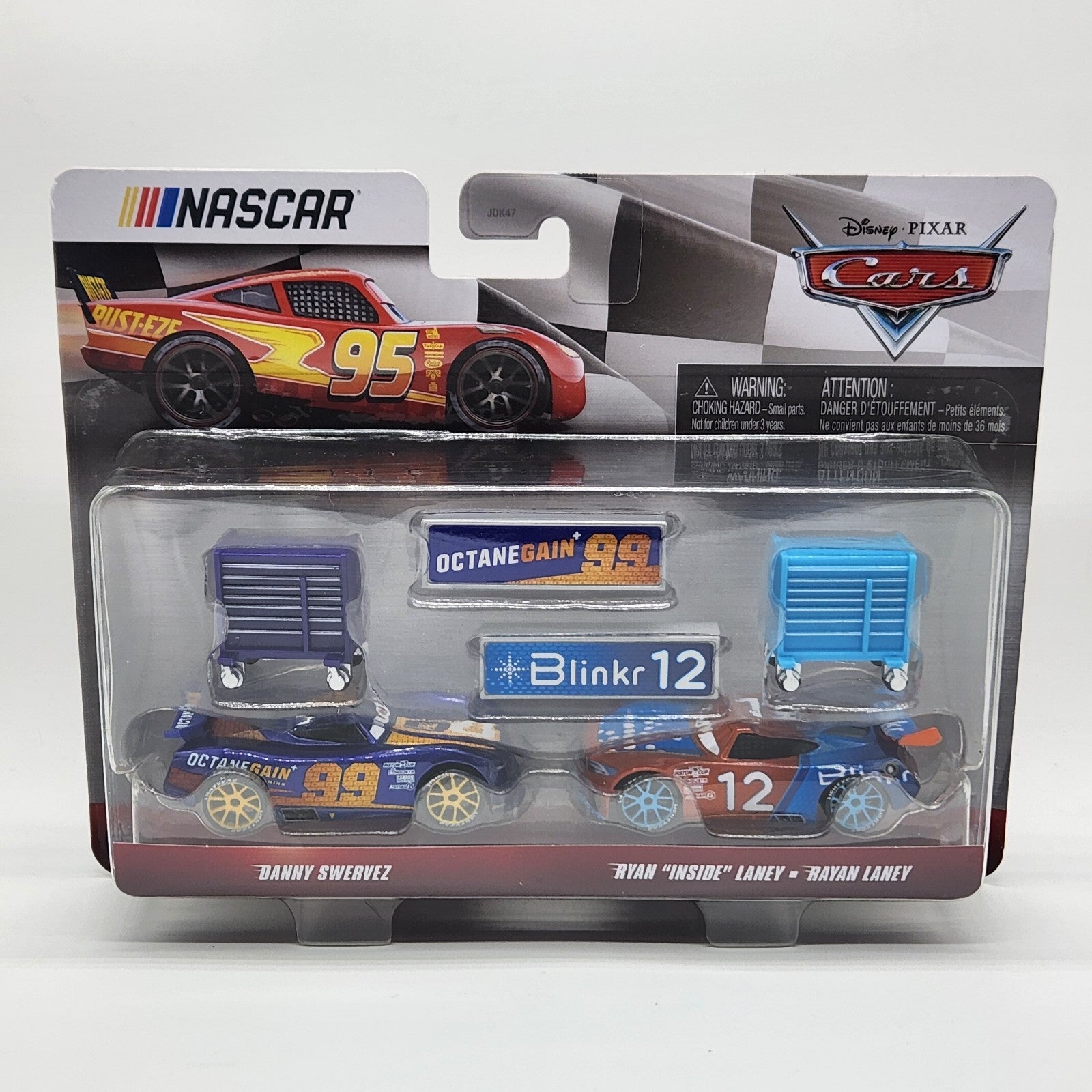 Disney Pixar Cars Nascar 2 Pack Danny Swervez And Ryan Laney 1:55 Diecast0