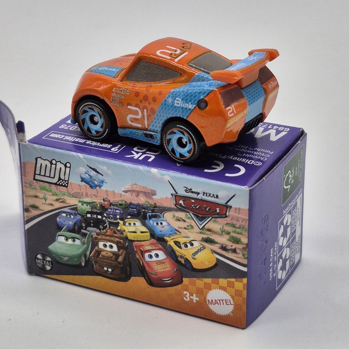 Ryan Laney Blinkr 2026 Disney Pixar Cars Series 3 Mini Racers 1:87 Diecast Toy1