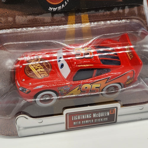 2007 Disney Pixar The World Of Cars Lightning McQueen With Bumper Stickers Chase1