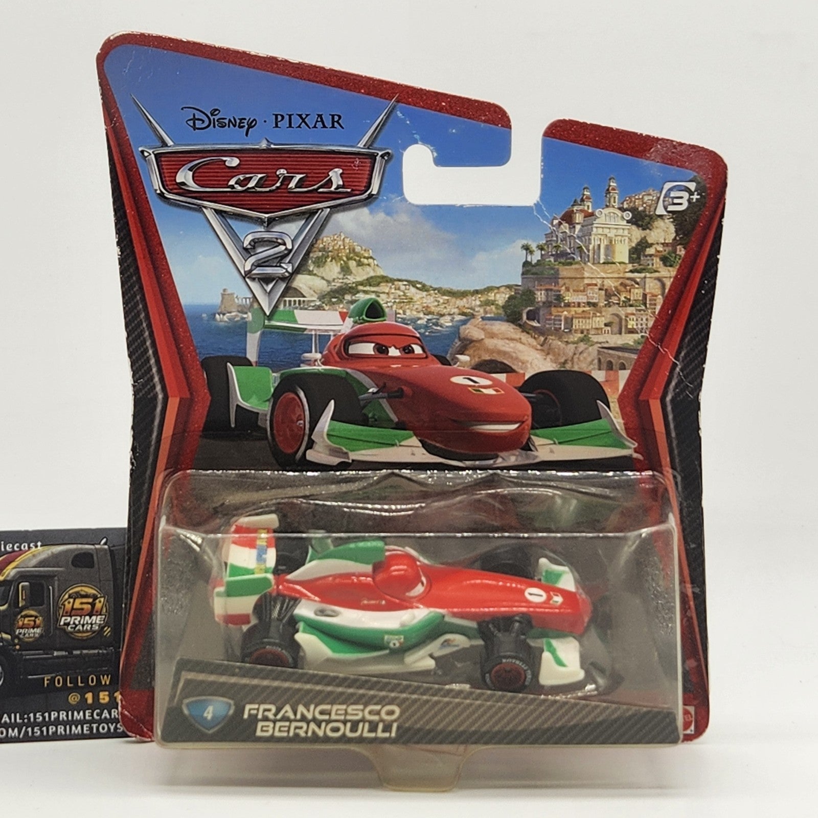 2010 Disney Pixar Cars 2 Francesco Bernoulli #4 Diecast Mattel New0