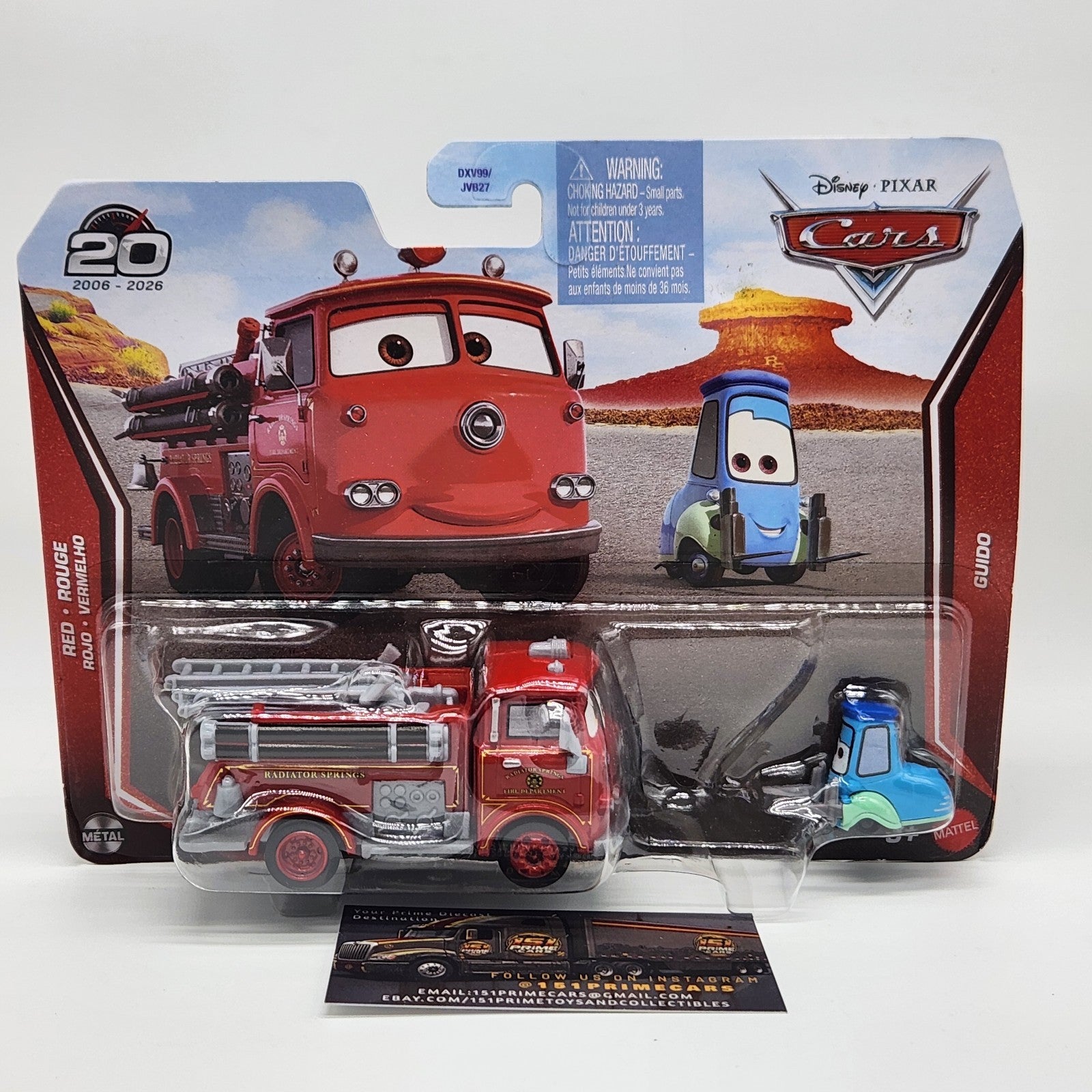 Disney Pixar Cars 20th Anniversary  2026 Red and Guido 2 Pack0