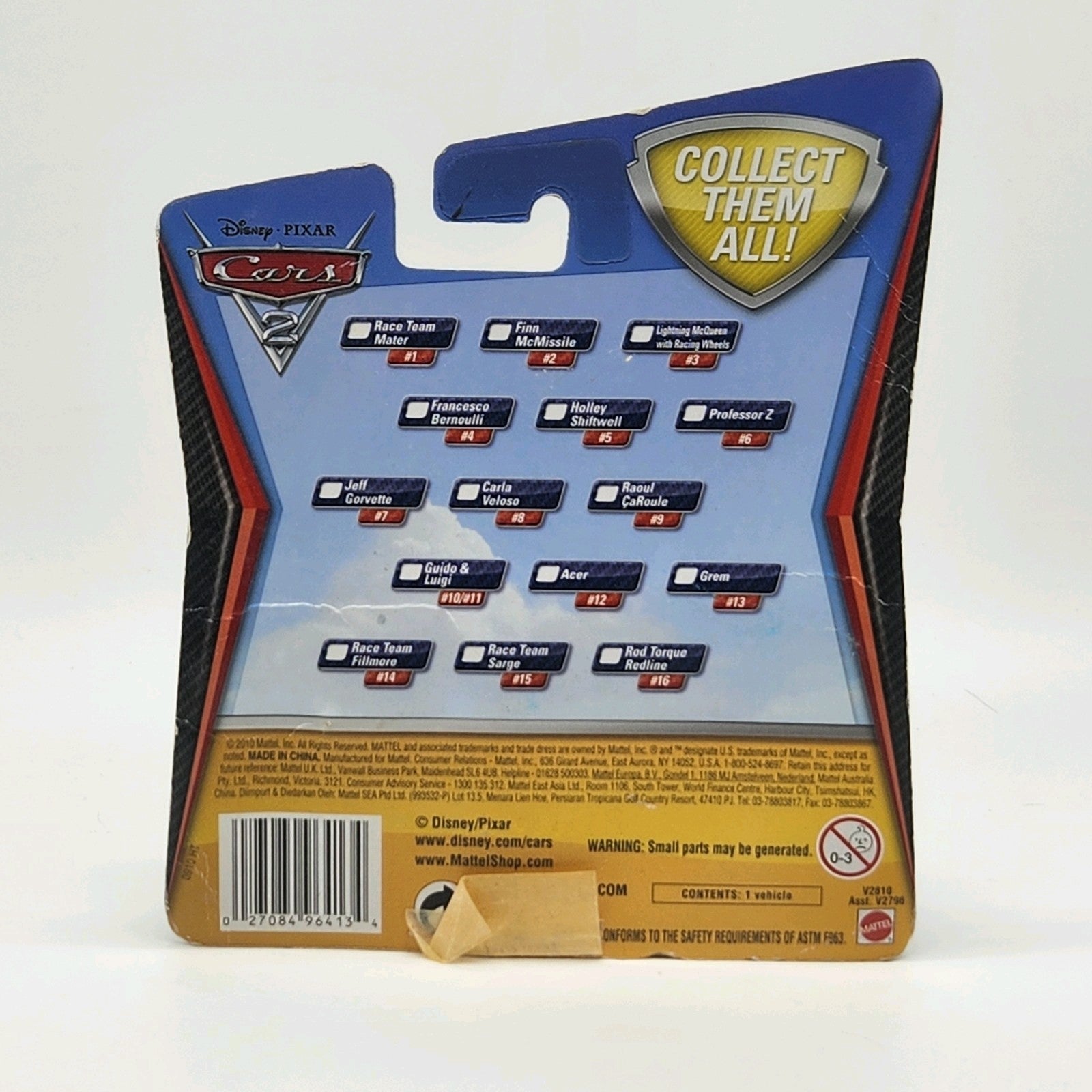 2010 Disney Pixar Cars 2 #16 Rod Torque Redline V28102