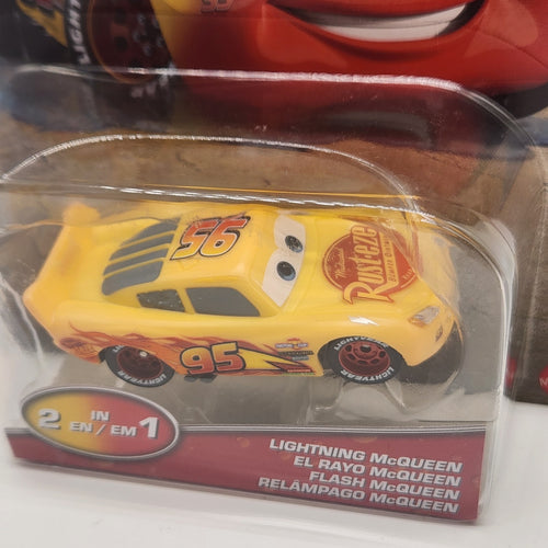 Mattel 1:55 Disney Cars Color Changers Lightning McQueen Yellow And Red Toy1