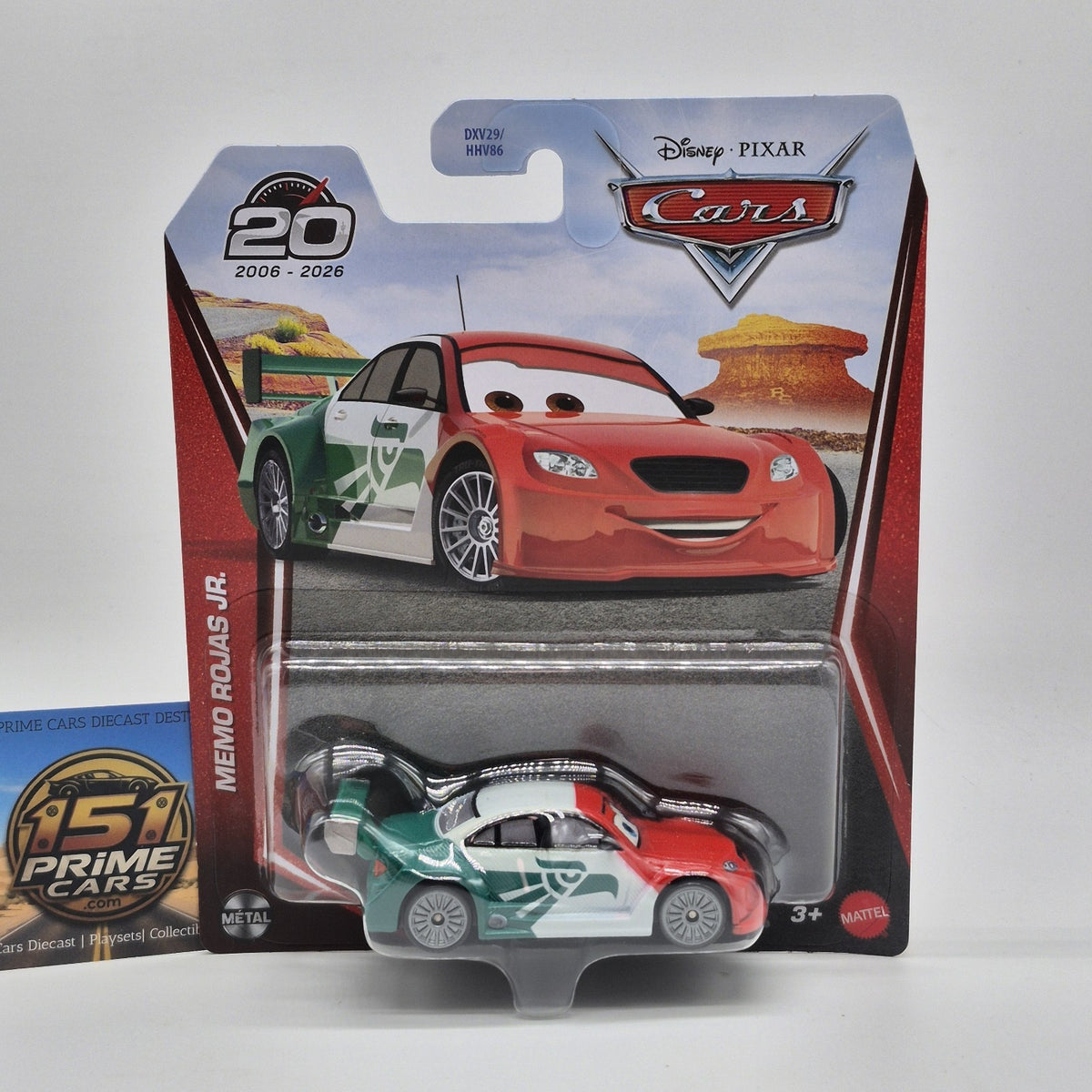 Memo Rojas Jr Disney Pixar Cars 2026 20th Anniversary 1:55 Diecast Mexico Car0
