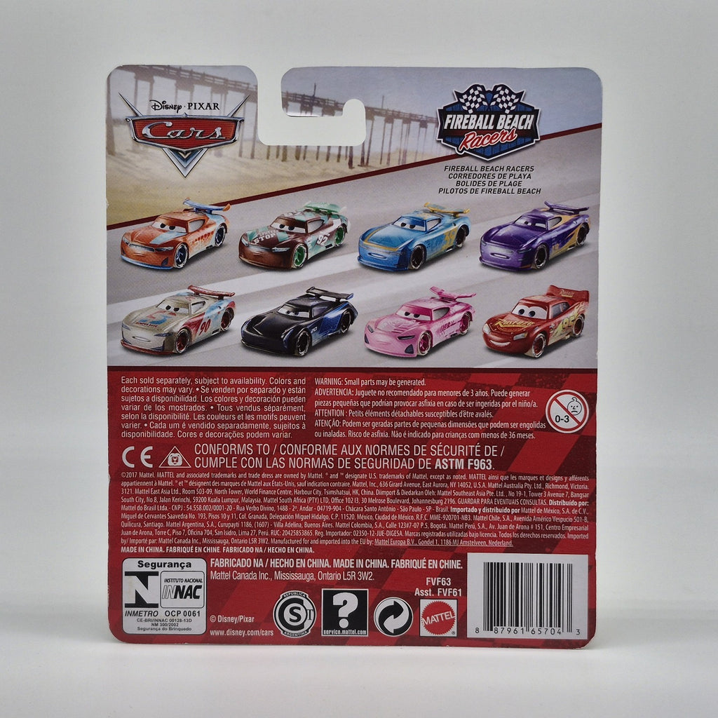 2018 Fireball Beach Racers Chase Racelott Disney Pixar Cars 1:55 Diecast New2