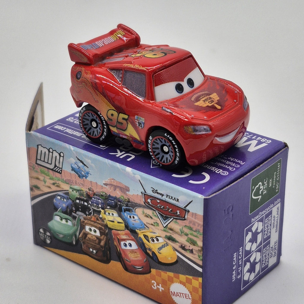Lightning Mcqueen With Racing Wheels 2026 Disney Pixar Cars Mini Racers 1:87 Toy0