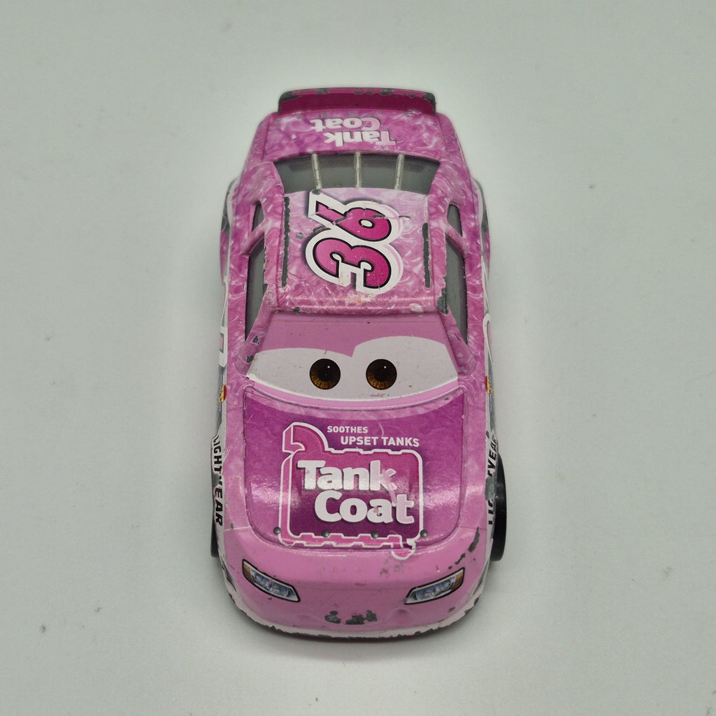 DISNEY PIXAR CARS REB MEEKER #36 TANK COAT PINK 1:55 DIECAST 3 PISTON CUP RACER7