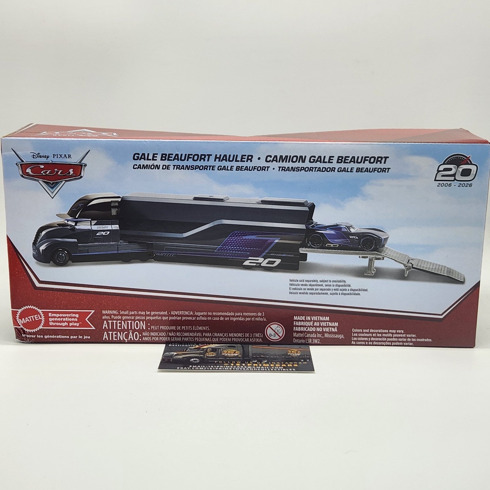 2026 Disney Pixar Cars Gale Beaufort Hauler Jackson Storm Semi 20th Anniversary2