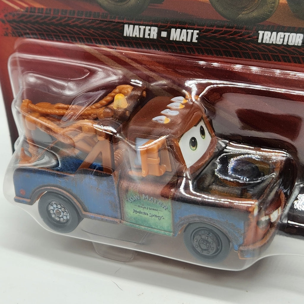 2026 Disney Pixar Cars Mater and Tractor with Tire in Mouth 1:55 Diecast Car2