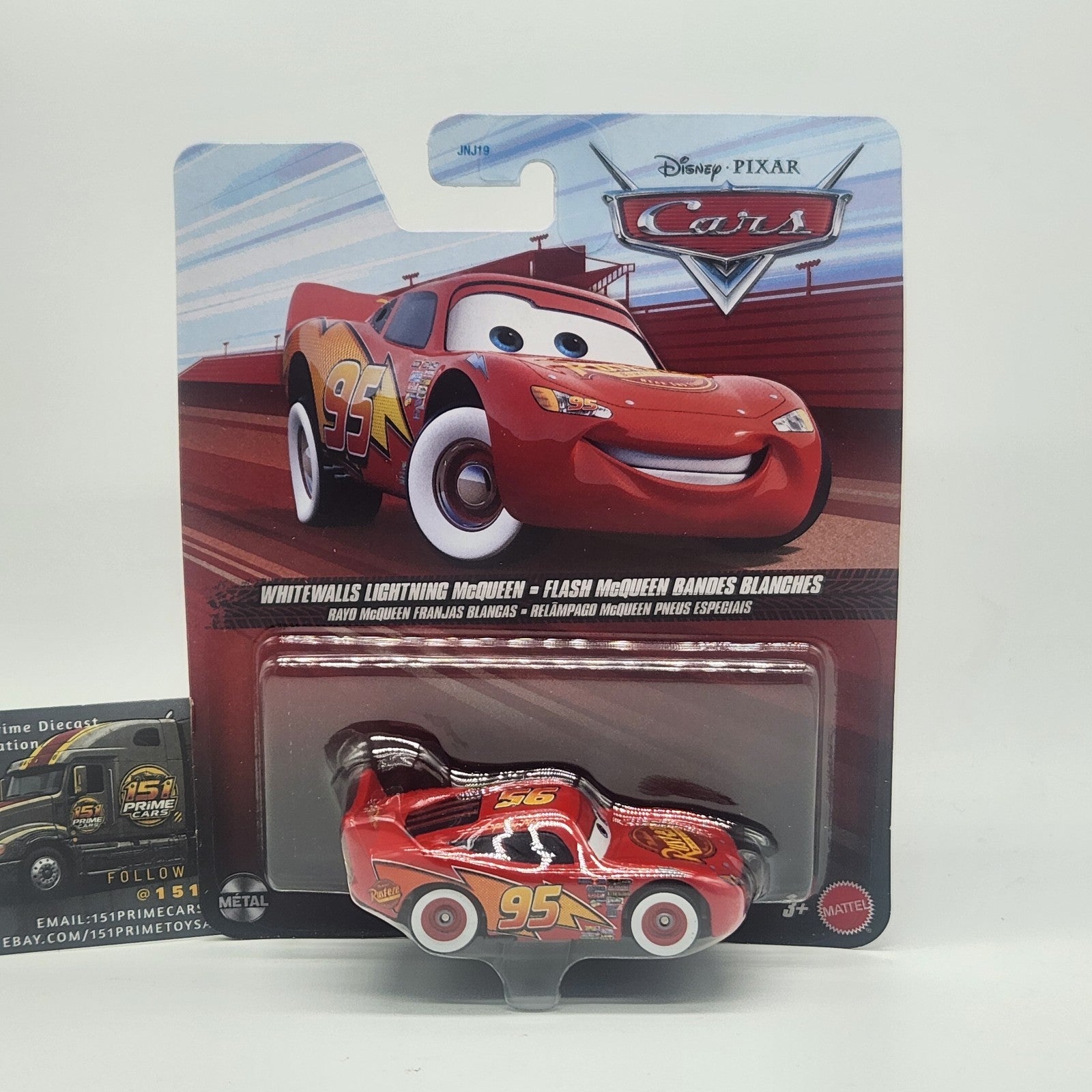 White Walls Lightning Mcqueen 2026 Disney Pixar Car 1:55 Diecast Mattel Toy Car0