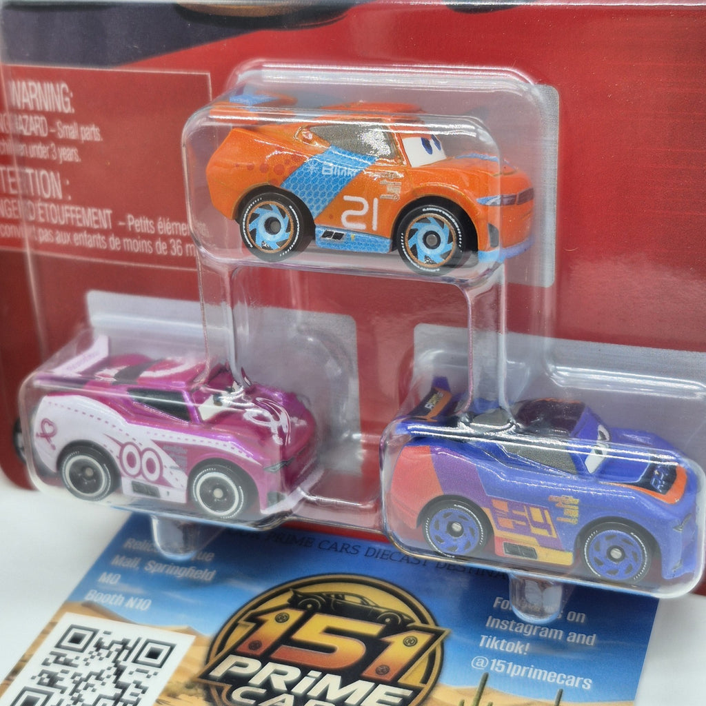 Flip Dover Pink Barry Depedal Ryan Laney 3 Pack Disney Pixar Cars Mini 20260