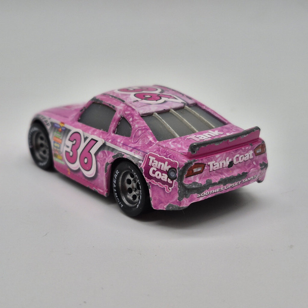 DISNEY PIXAR CARS REB MEEKER #36 TANK COAT PINK 1:55 DIECAST 3 PISTON CUP RACER3