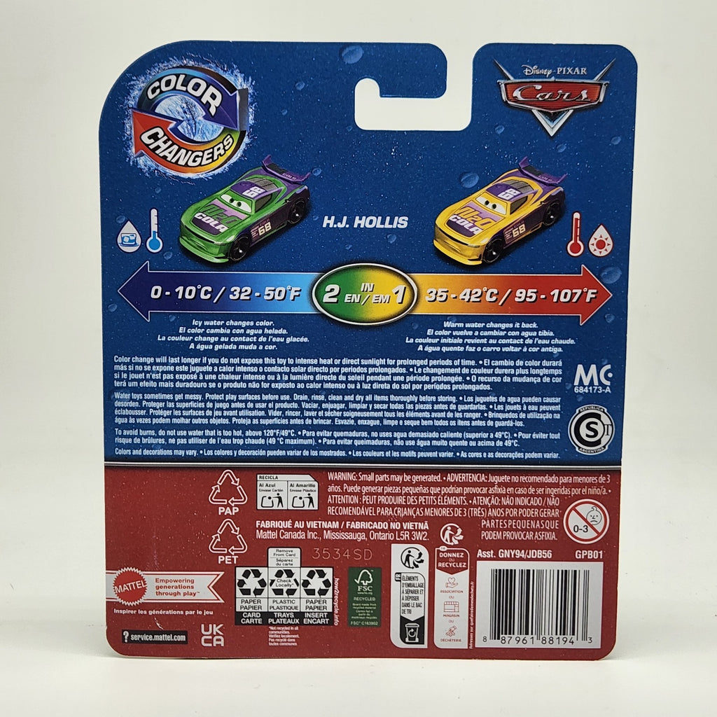 Disney Pixar Cars HJ Hollis Color Changers 1:55 Diecast Mattel Car 2