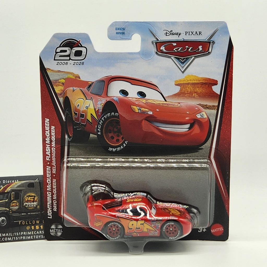 20th Anniversery Disney Pixar Cars Lightning McQueen 1:55 2026 FLM26 Mattel Toy0