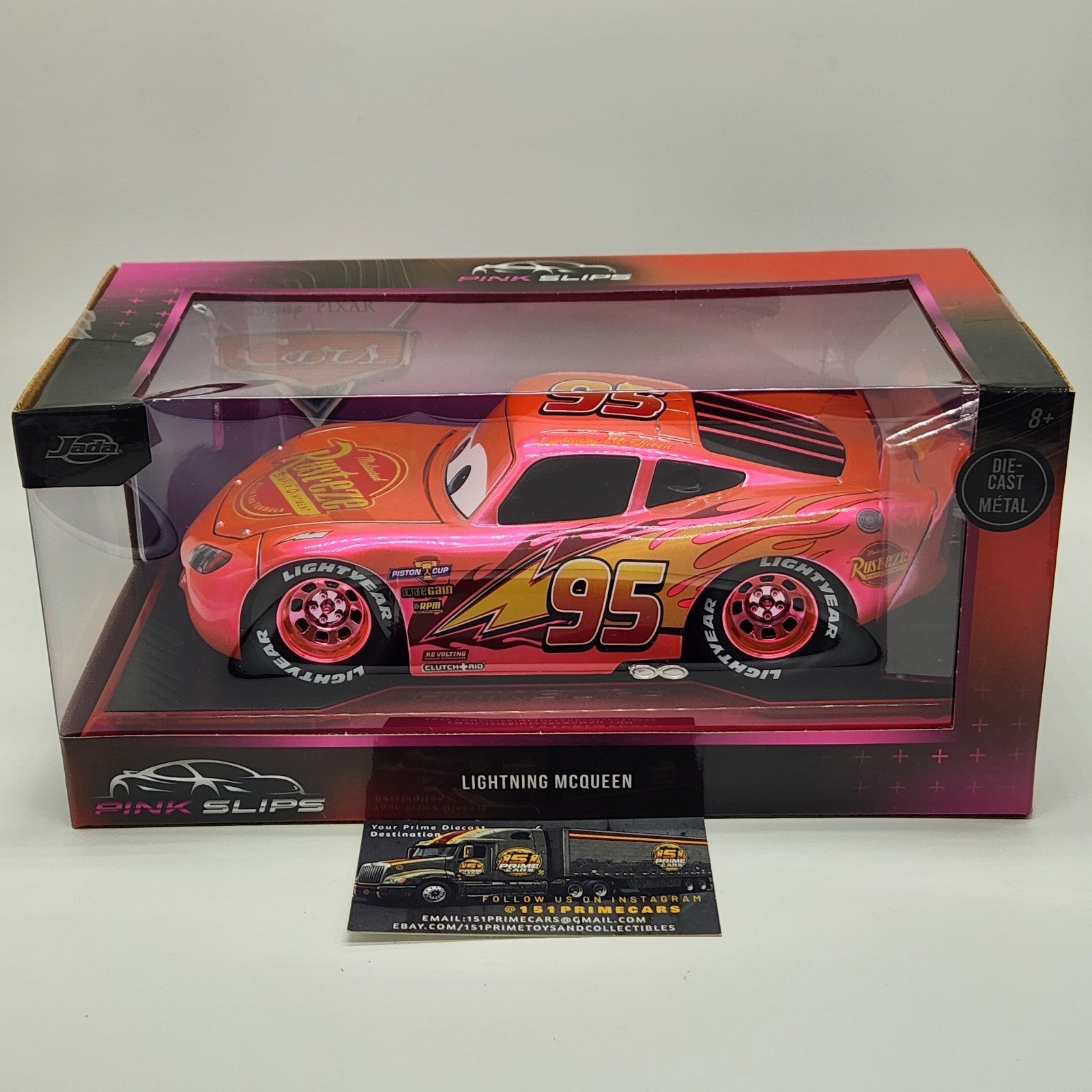 Pink Slips Lightning McQueen Jada Disney Pixar Cars 1:24 Diecast 2026 Walmart1