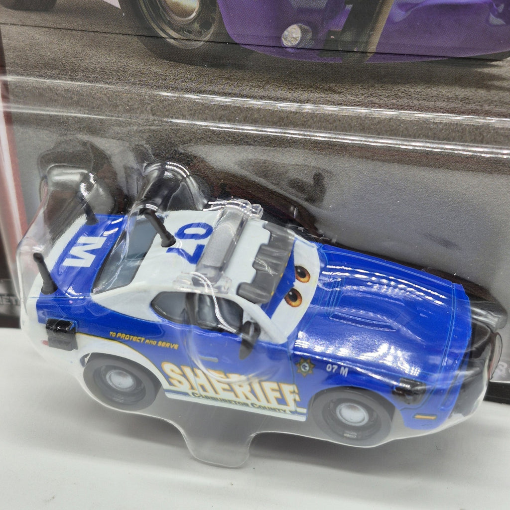 Mike 07 2027 Disney Pixar Cars 1:55 Diecast Sheriff Challenger Car1